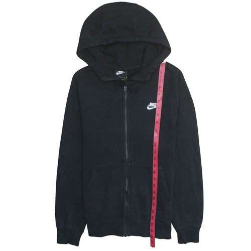 Nike Men's Black Full Zip Hoodie Small Regular Fit Fleece Sweatshirt