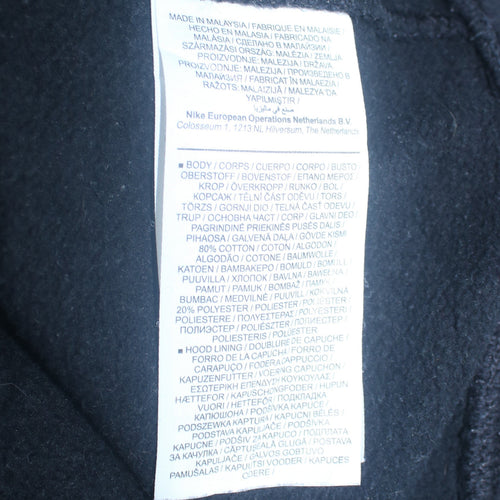 Nike Men's Black Full Zip Hoodie Small Regular Fit Fleece Sweatshirt
