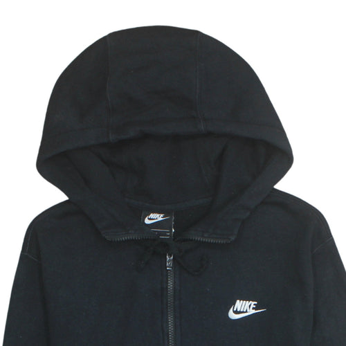 Nike Men's Black Full Zip Hoodie Small Regular Fit Fleece Sweatshirt