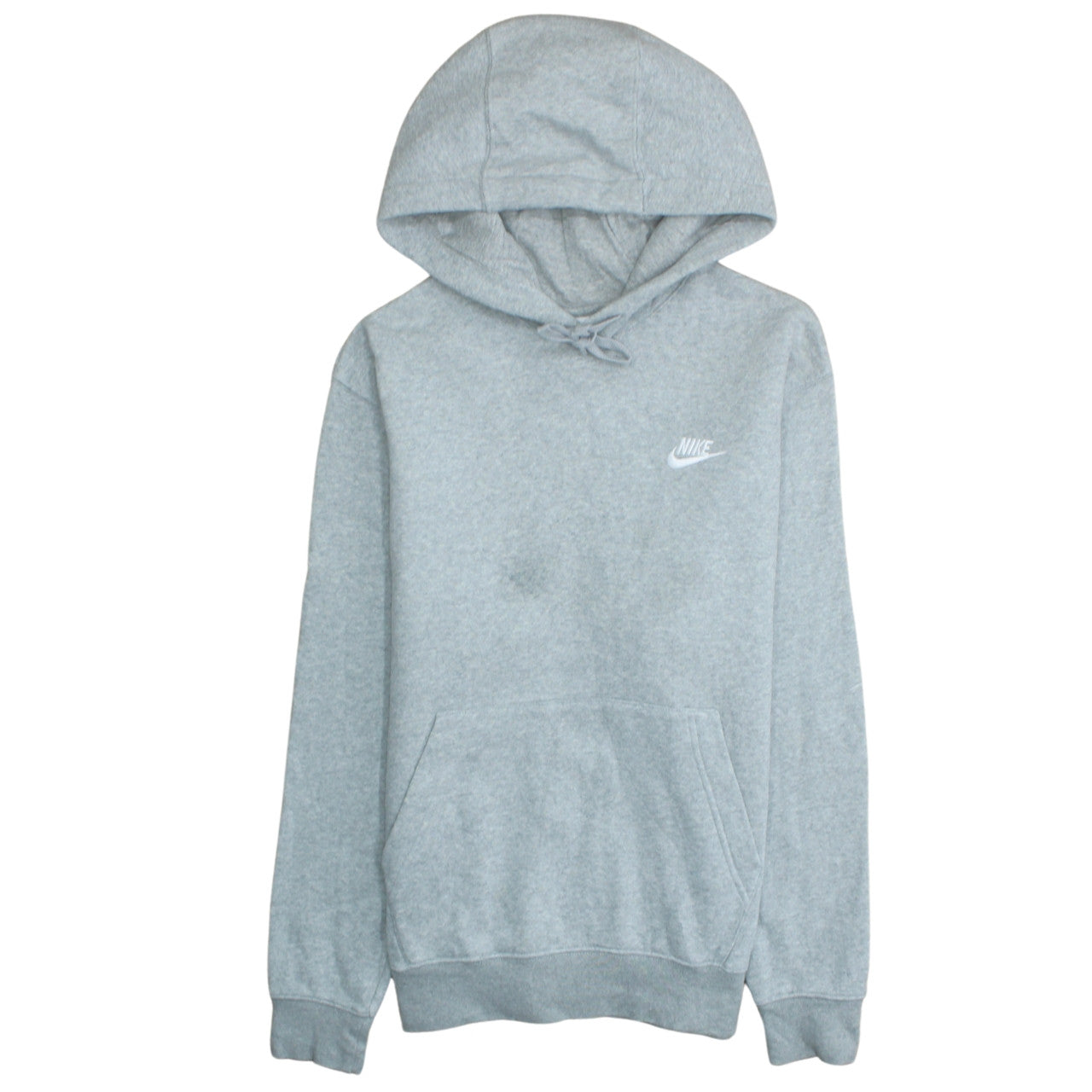 Nike Men’s Grey Pullover Hoodie M Regular Fit Fleece Sportswear