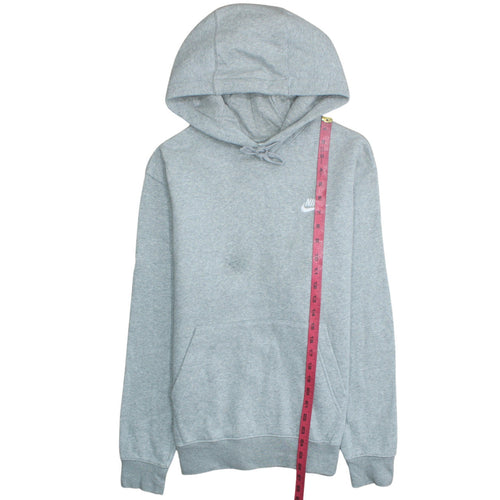 Nike Men’s Grey Pullover Hoodie M Regular Fit Fleece Sportswear