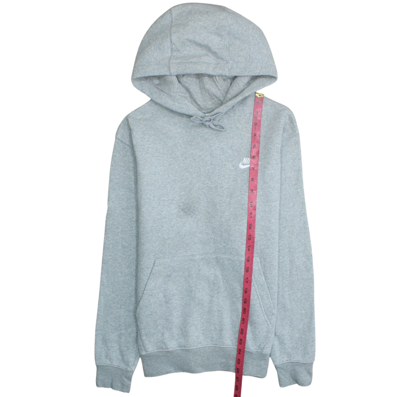 Nike Men’s Grey Pullover Hoodie M Regular Fit Fleece Sportswear