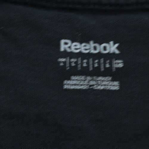 Reebok Men's Black Graphic Logo T-Shirt Size M Sportswear