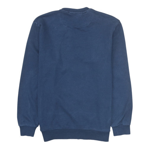 Ellesse Mens Blue Pullover Sweatshirt L Logo Crew Neck Retro Style