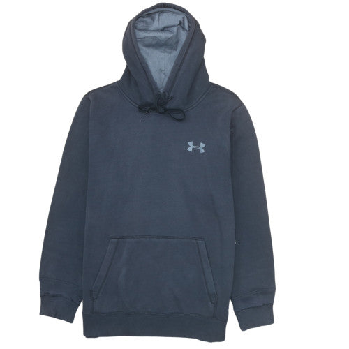 Under Armour Mens Blue Pullover Hoodie Medium Loose Fit Fleece Lined