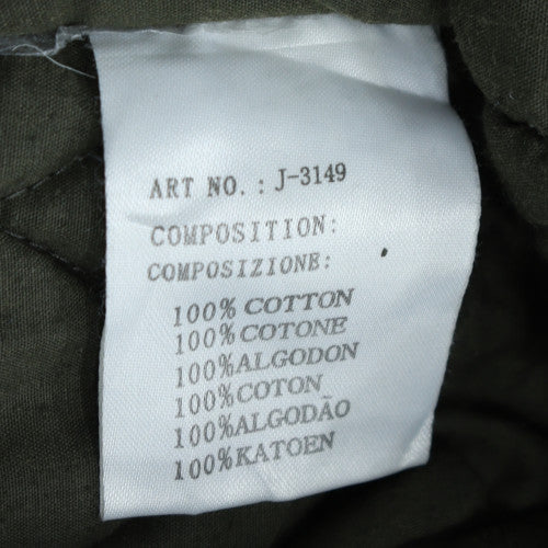 J.STYLE Men's Green Cotton Hooded Parka Coat M