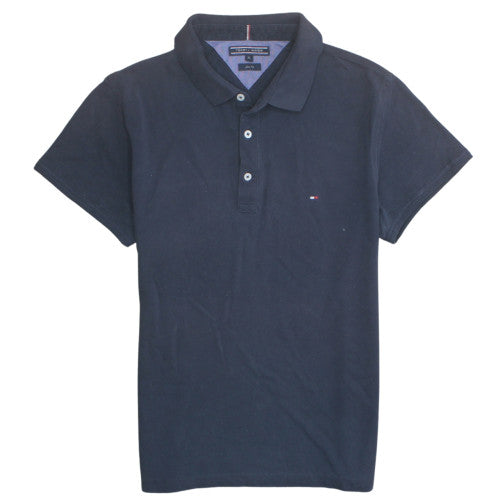 Tommy Hilfiger Men's Blue Slim Fit Polo Shirt XL Cotton Classic