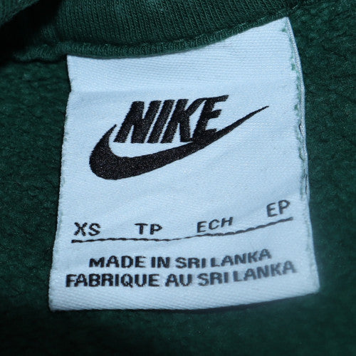 Nike Mens Green Pullover Fleece Hoodie XS Regular Fit Sports Style