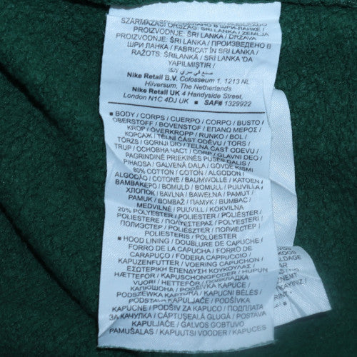 Nike Mens Green Pullover Fleece Hoodie XS Regular Fit Sports Style