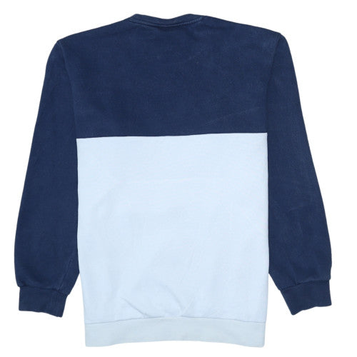 Adidas Men's Blue Pullover Sweatshirt M Logo Zip Sports Style