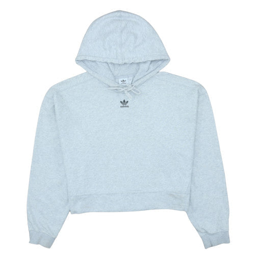 Adidas Women Grey Size 10 Cropped Hoodie Sweatshirt Casual