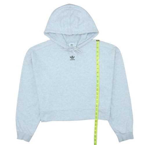 Adidas Women Grey Size 10 Cropped Hoodie Sweatshirt Casual