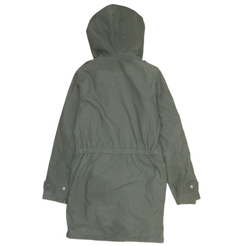 Parka London Mens Green XS Long Hooded Cotton Winter Parka Coat