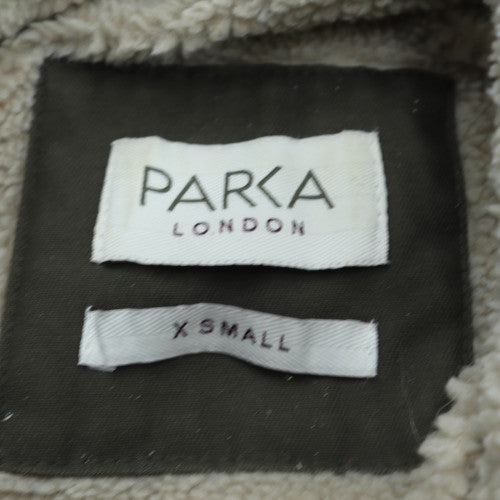 Parka London Mens Green XS Long Hooded Cotton Winter Parka Coat