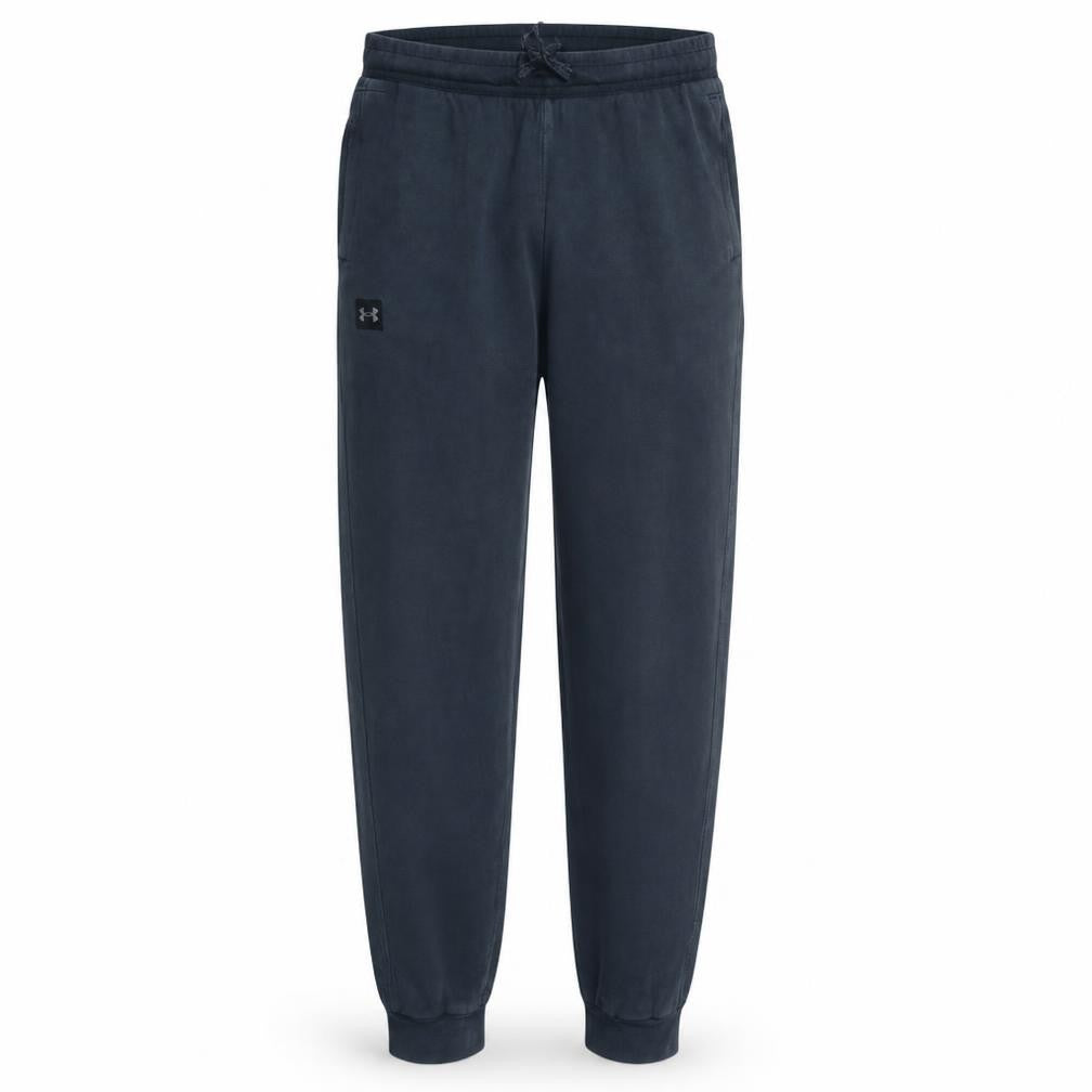 Front view of Under Armour Men's Black Fleece Jogger Sweatpants M Regular Fit