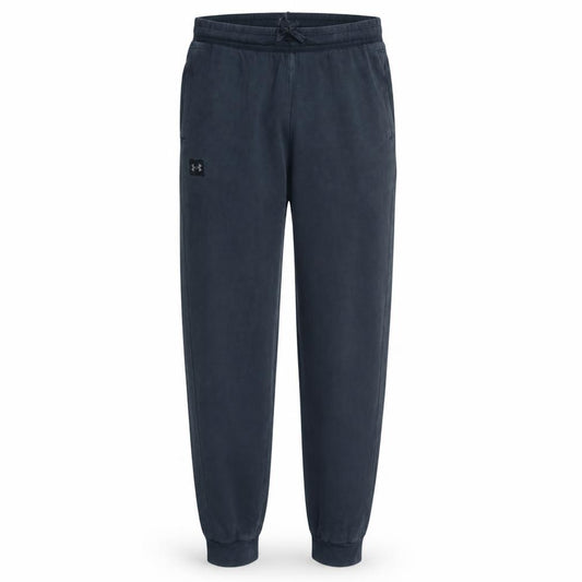 Front view of Under Armour Men's Black Fleece Jogger Sweatpants M Regular Fit