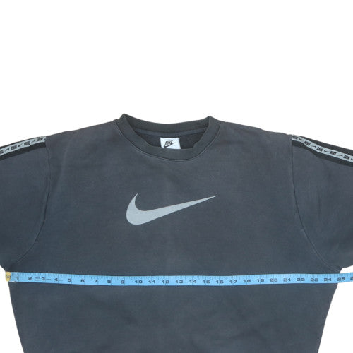 Nike Men's Grey Crew Neck Logo Sweatshirt M Regular Fit