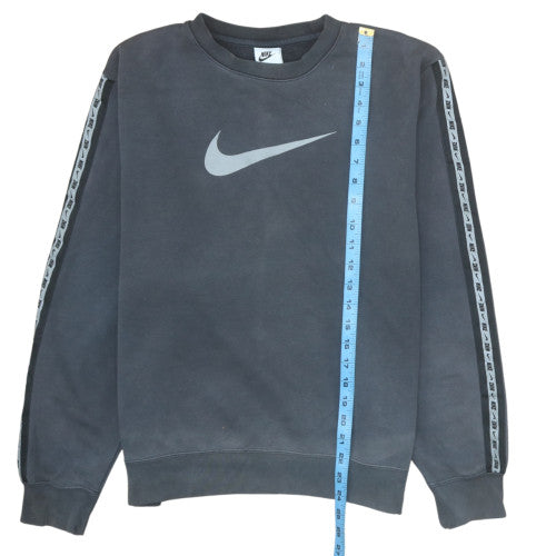 Nike Men's Grey Crew Neck Logo Sweatshirt M Regular Fit
