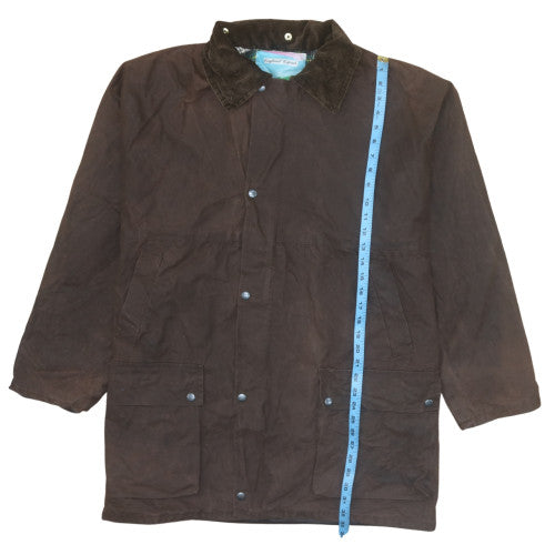 England Coprah Men’s Brown 2XL Waxed Cotton Country Coat
