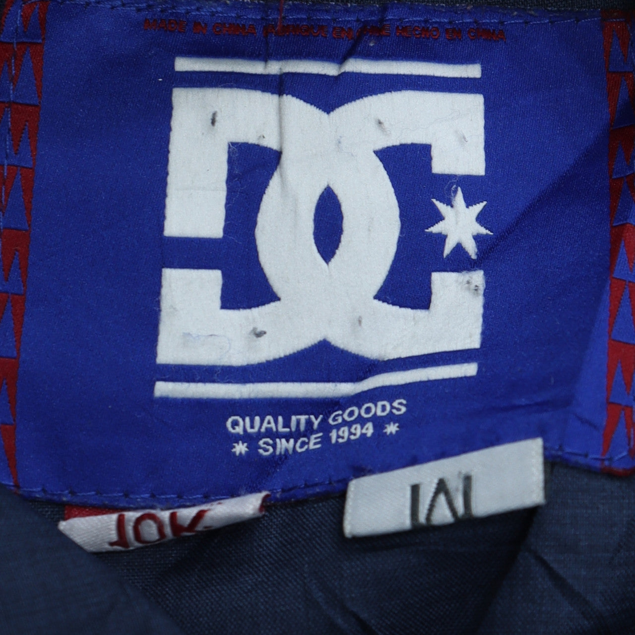 DC Men’s Blue Quilted Hooded Puffer Jacket Size L Winter Coat