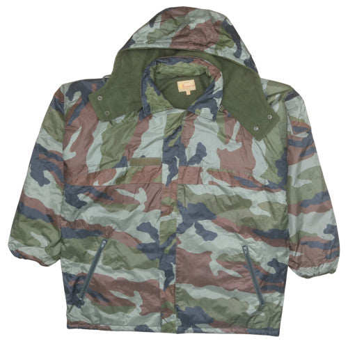 Paratrock's Men's Green Camouflage 2XL Hooded Windbreaker Jacket