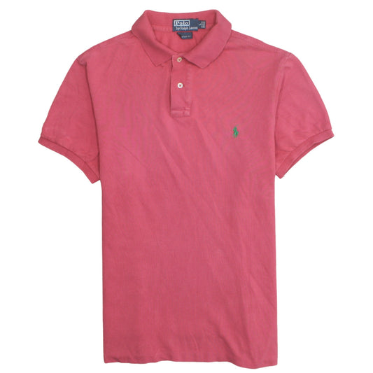 Ralph Lauren Men's Pink Cotton Slim Fit Polo Shirt Size L