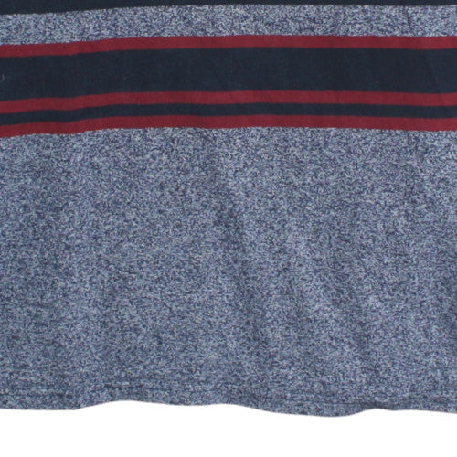 Maine New England Men's Blue Striped Long Sleeve Polo Shirt 2XL