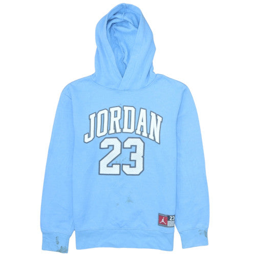 Jordan Boys Blue Pullover Hoodie Size 12-13 Years Graphic Print
