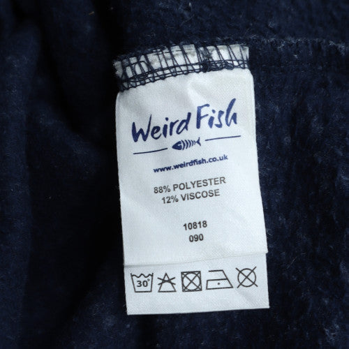 Weird Fish Men’s Blue Knit 1/4 Zip Collared Sweatshirt Size S