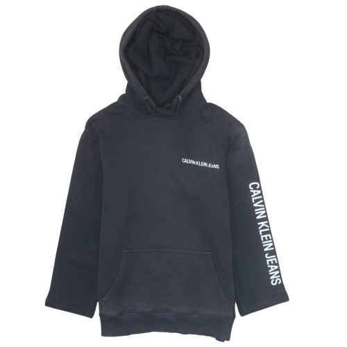 Calvin Klein Jeans Men's Black Pullover Hoodie Size S Logo Design