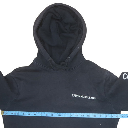 Calvin Klein Jeans Men's Black Pullover Hoodie Size S Logo Design