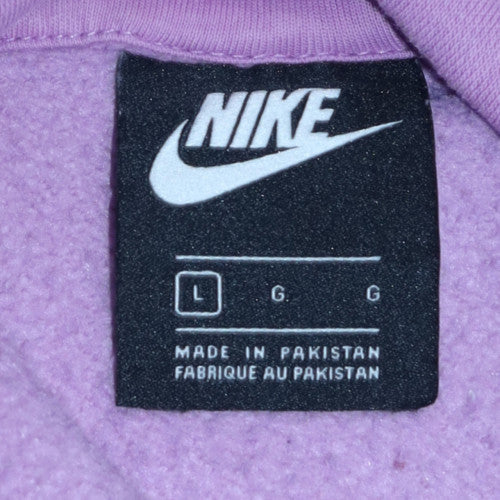 Nike Women's Purple Pullover Hoodie Size L Cotton Blend