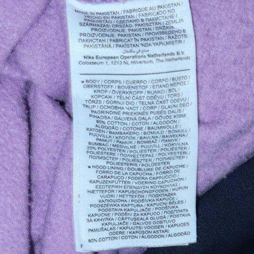 Nike Women's Purple Pullover Hoodie Size L Cotton Blend