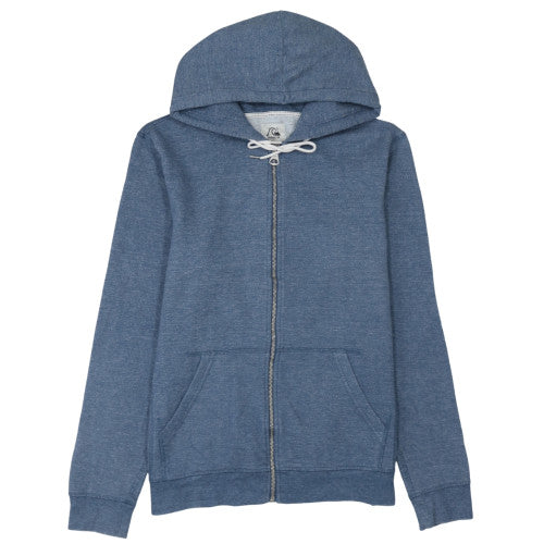 Quiksilver Men's Blue Full Zip Hoodie Size M Regular Fit