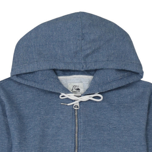Quiksilver Men's Blue Full Zip Hoodie Size M Regular Fit