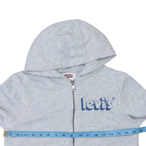Levi’s Boys Grey Full Zip Hoodie 14 Years Cotton Blend Casual Sweatshirt