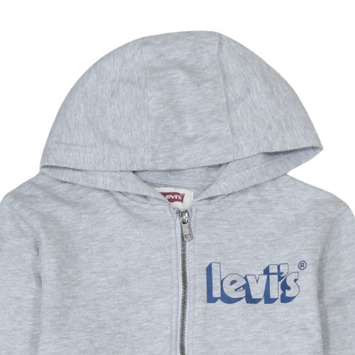 Levi’s Boys Grey Full Zip Hoodie 14 Years Cotton Blend Casual Sweatshirt