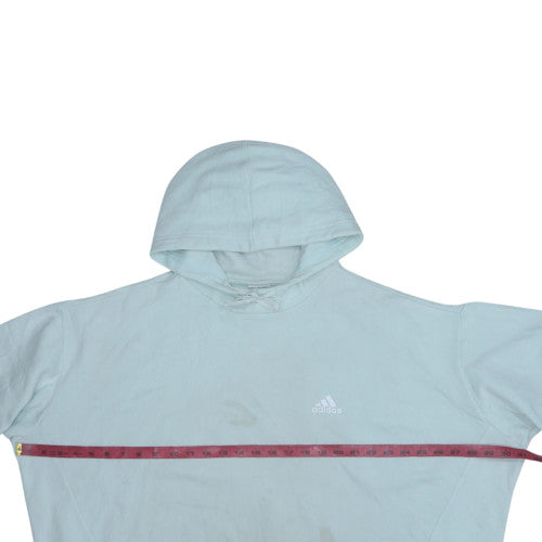 Adidas Women's Blue 1X Pullover Hoodie Cotton Blend Casual