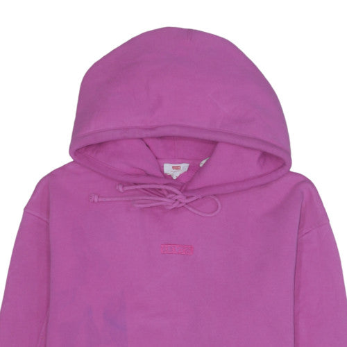 Levi's Womens Pink Pullover Hoodie Medium Cotton Casual