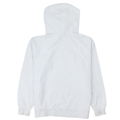 Disney Women White Stitch Hoodie Medium Pullover Sweatshirt