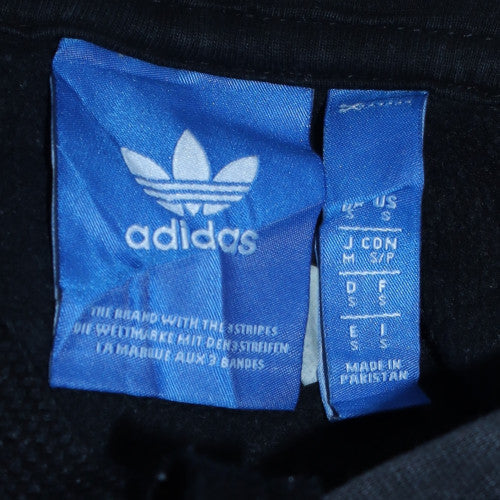 Adidas Mens Black Pullover Hoodie L Sports Retro Graphic Fleece