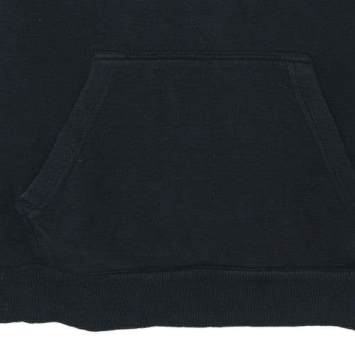Adidas Mens Black Pullover Hoodie L Sports Retro Graphic Fleece