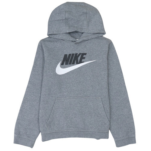 Nike Boys Grey XL Pullover Hoodie - Graphic Print Fleece Sweatshirt