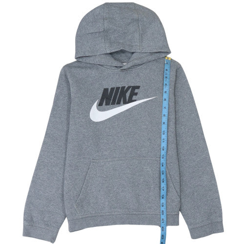 Nike Boys Grey XL Pullover Hoodie - Graphic Print Fleece Sweatshirt