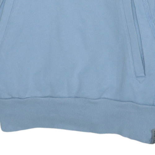 Puma Men's Blue Pullover Hoodie L Logo Fleece Sportswear