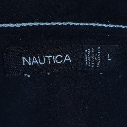 Nautica Men's Grey 1/4 Zip Fleece Sweatshirt L Regular Fit