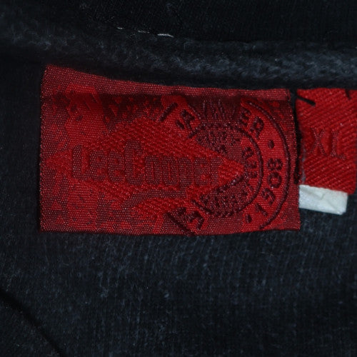 Lee Cooper Mens Beige & Black V-Neck Sweatshirt XL Classic Cotton