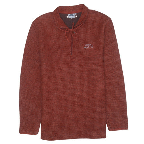 Weird Fish Men’s Brown 2XL Henley Knit Sweatshirt