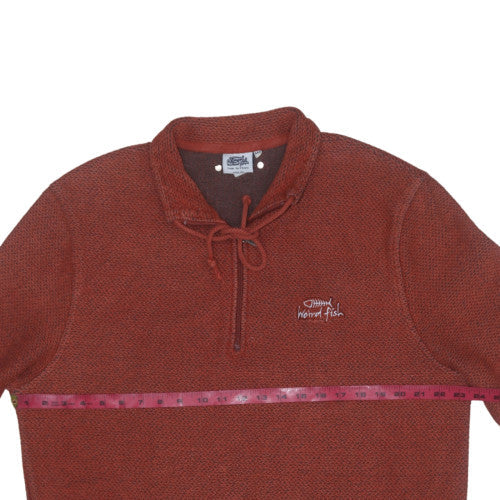 Weird Fish Men’s Brown 2XL Henley Knit Sweatshirt