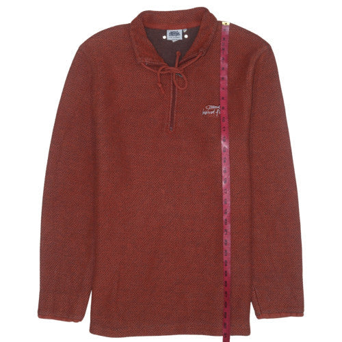 Weird Fish Men’s Brown 2XL Henley Knit Sweatshirt